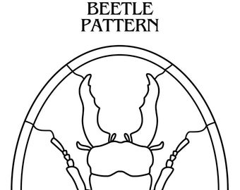 Stained Glass Insect, Stained Glass Beetle Pattern, Digital Download ...