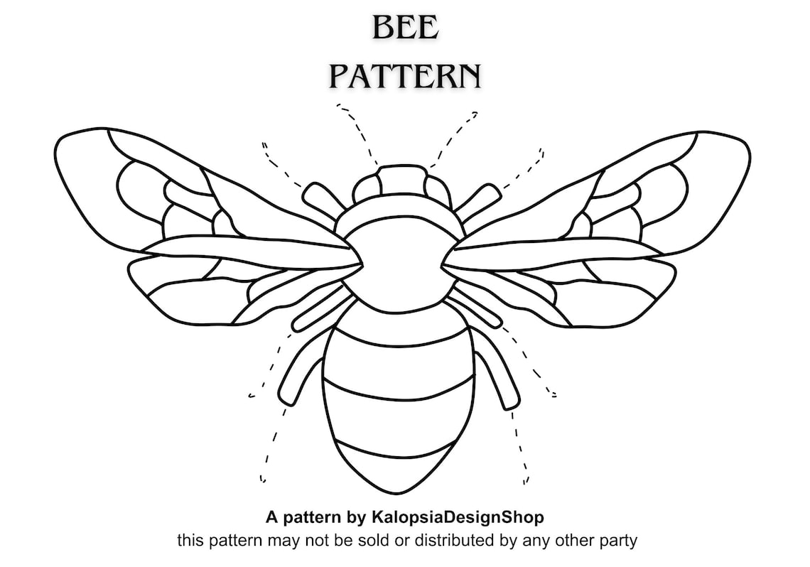 Stained Glass Bee Pattern (download) - Etsy
