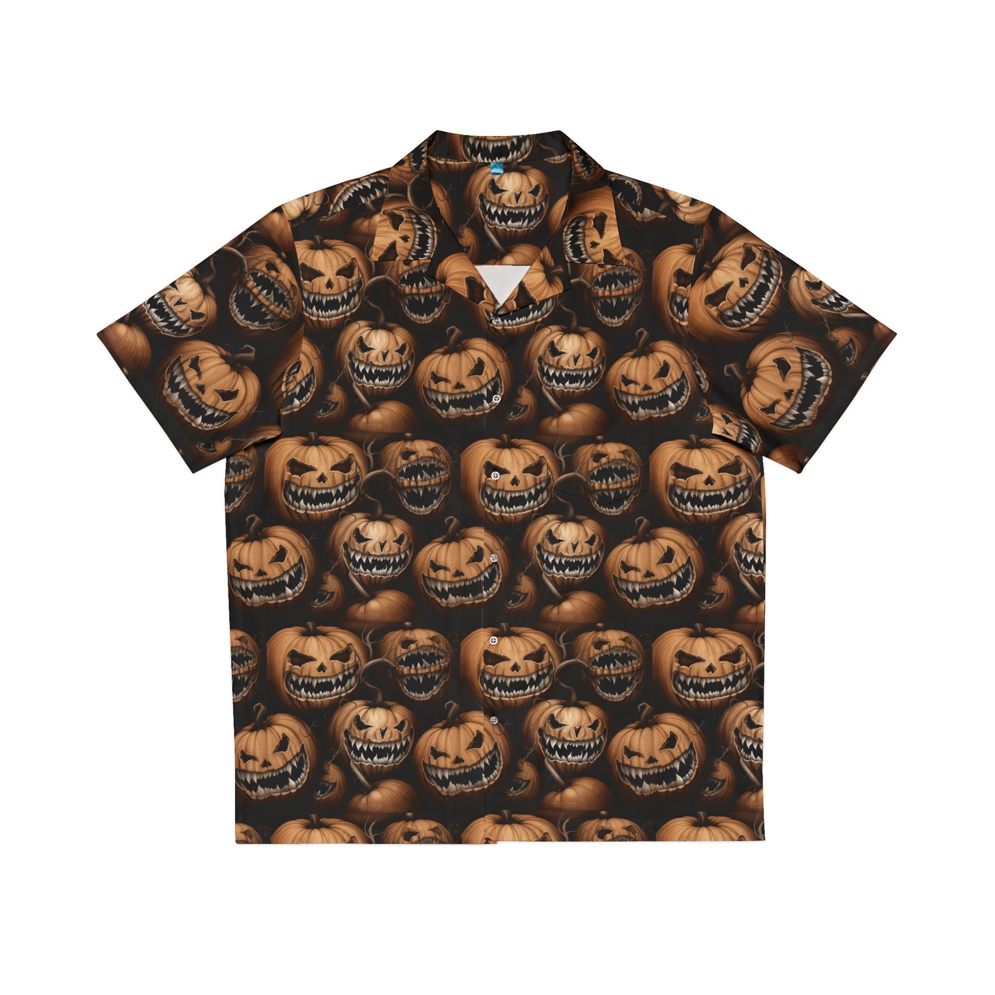 Unisex Halloween Hawaiian Shirt: Monochrome Scary