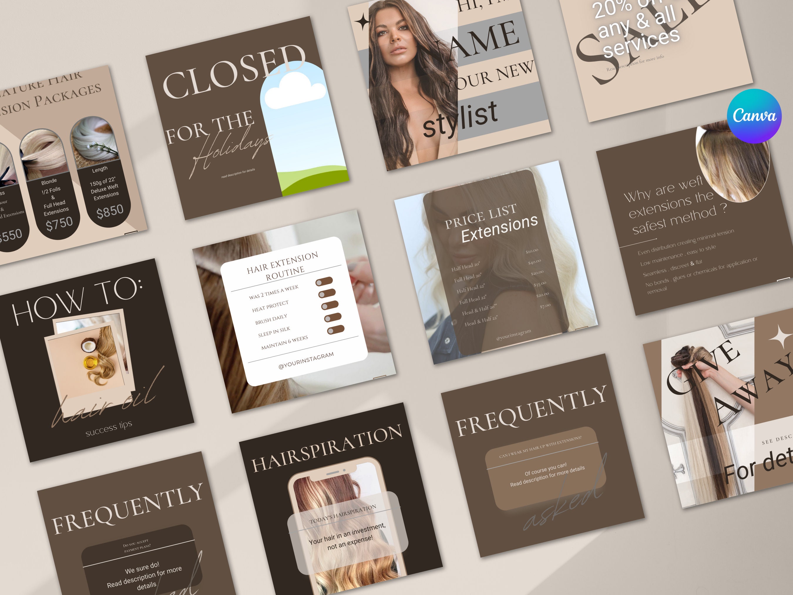 Hair Extension Business Forms, Hair Extension Templates, Hair Extension 