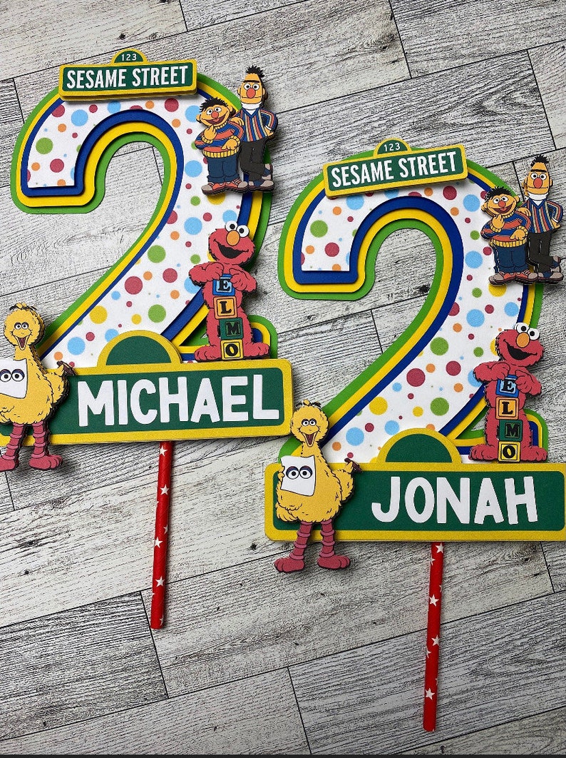 Elmo Cake Topper Birthday Party Decor Supplies Birthday Etsy