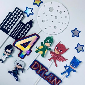 Pj mask cake topper birthday