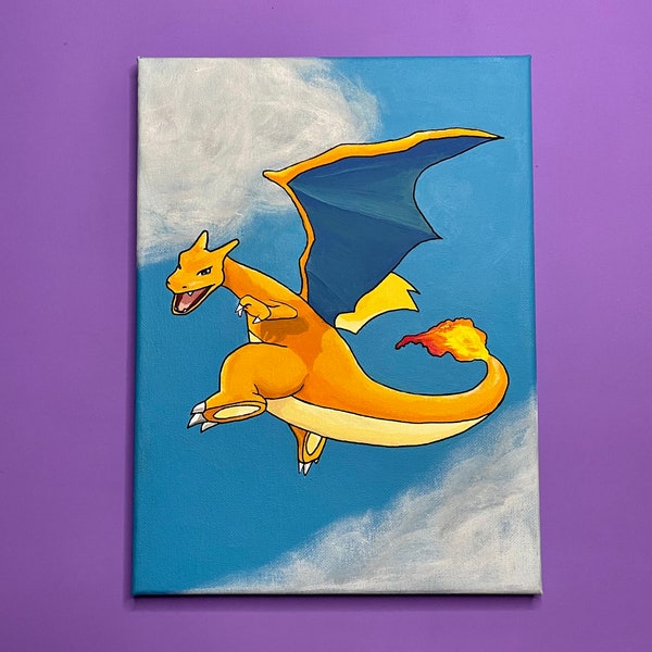 Angry Fire Lizard Canvas