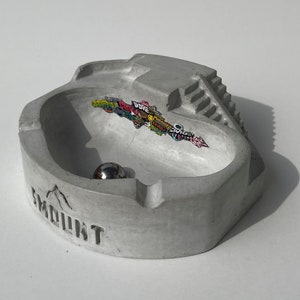 Concrete Skatepark Inspired Ashtray With Grafitti