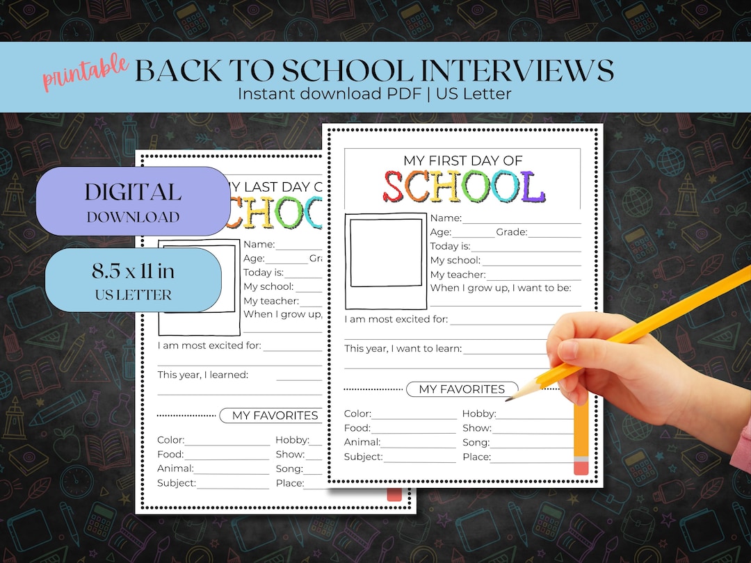 First and Last Day of School Interviews | Back to School Interview ...