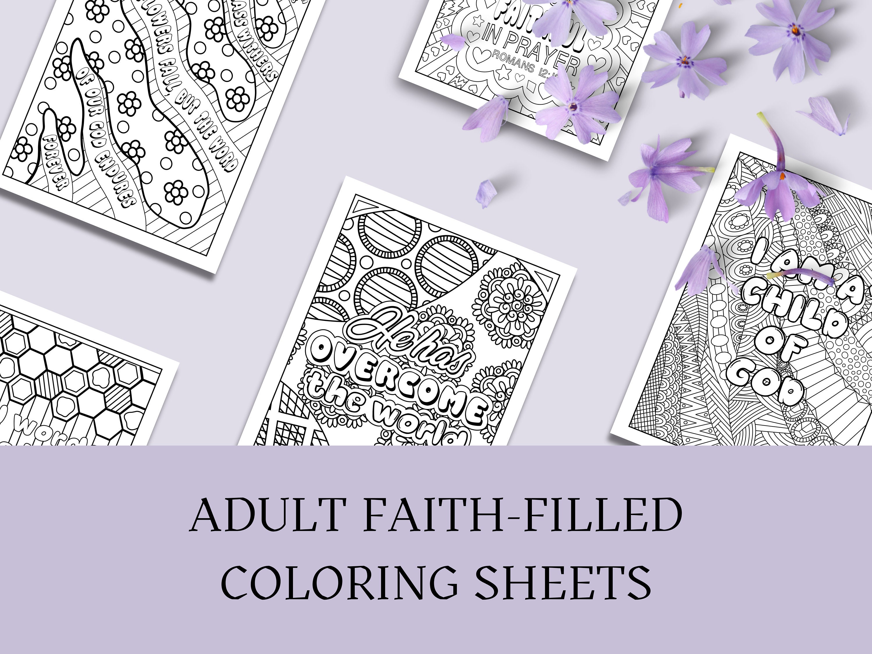 20 Bible Verse Coloring Pages for Adults | PRINTABLE DIGITAL FILE - Etsy