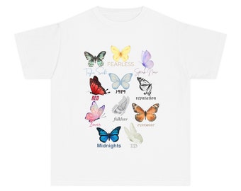 TTPD-Update-Taylor Swift-Eras Tour-Butterfly-Youth Midweight Tee-Comfort Colors