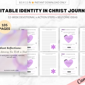 PLR Devotional Journal Resell Rights Christian Journal Prompt Self Esteem Canva Template Gratitude Low Content Book KDP Done For You Content