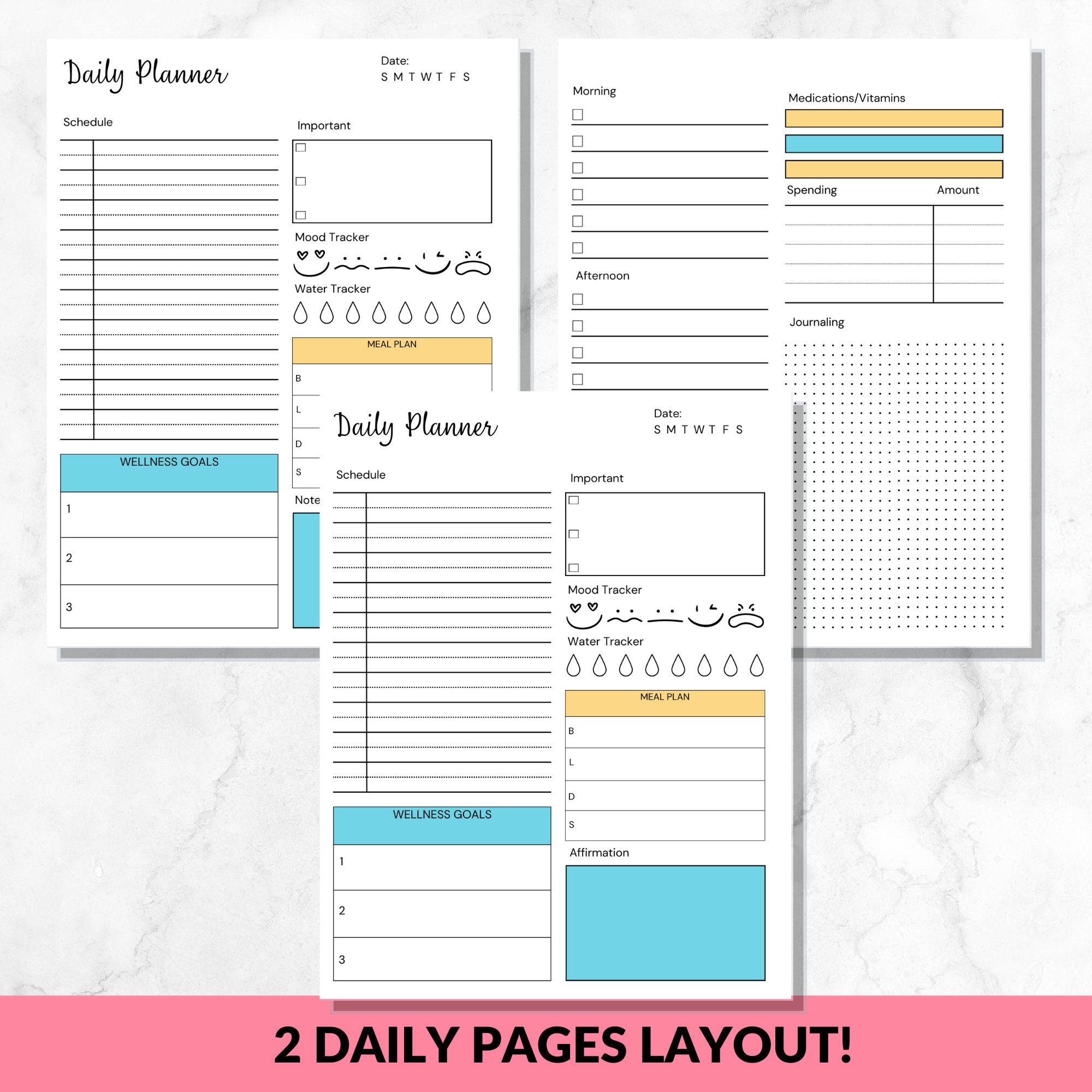 Editable Monthly Daily Weekly Planner Weekly to Do List Checklist ...