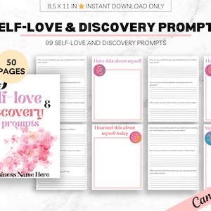 PLR eBook, KDP Interior, Canva Template, Self Love Club Journaling Prompts, Self Care Workbook, Resell Rights, PLR Templates, Done For You
