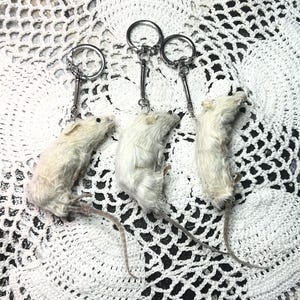 white mouse keychains