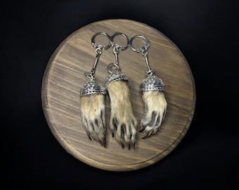 tvättbjörnsfötter nyckelringar