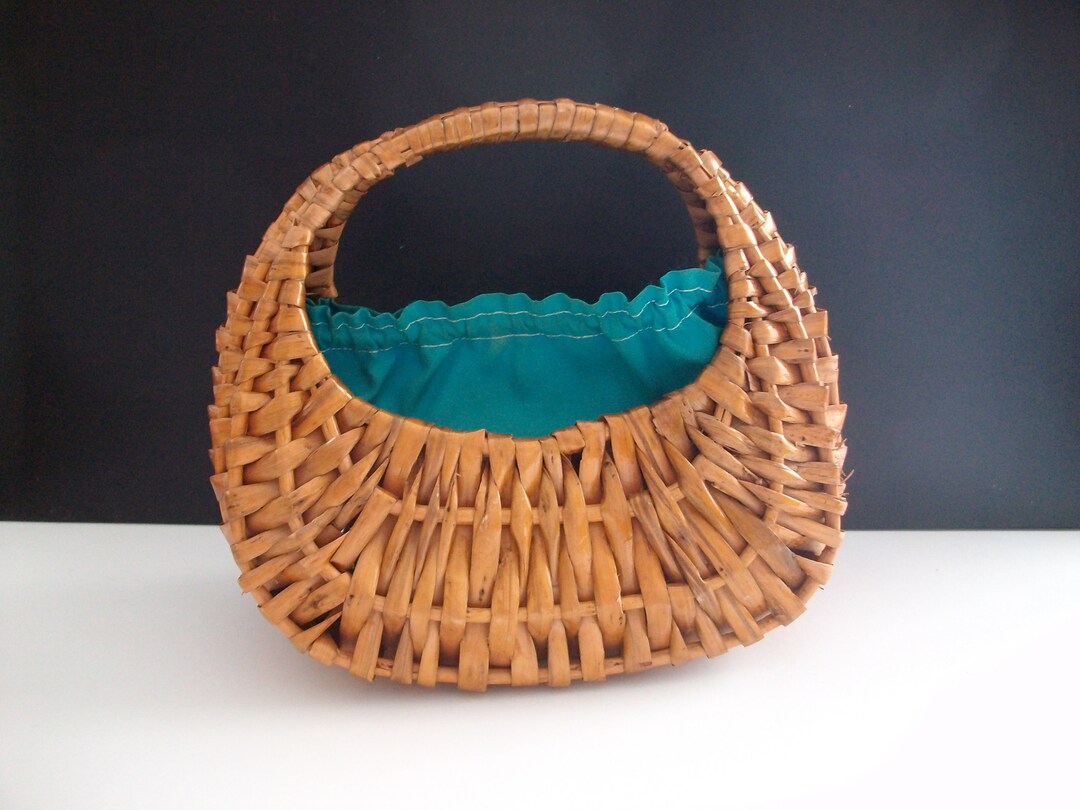 Vintage Children's Wicker Gondola Shopping Basket Etsy