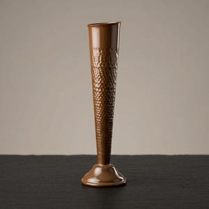 Vintage Copper Bud Vase - Candleholder - Fluted - Beaten Copper Look - Home Decor