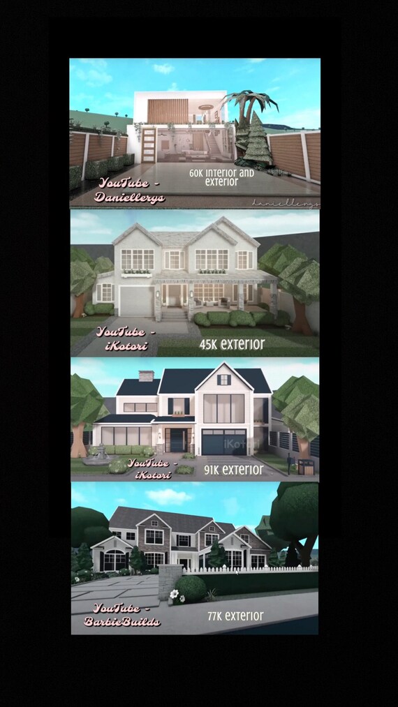 Bloxburg modern two story or custom house build with your money,read  description