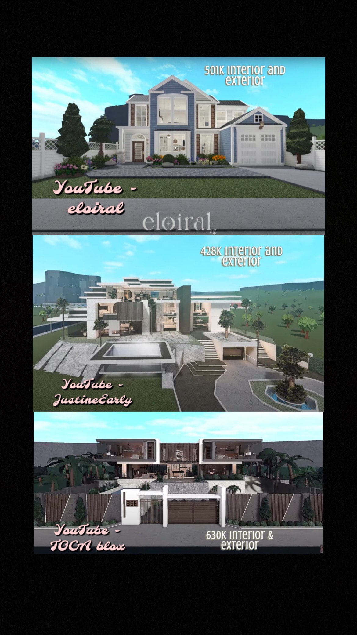 Bloxburg House Builds in Roblox 