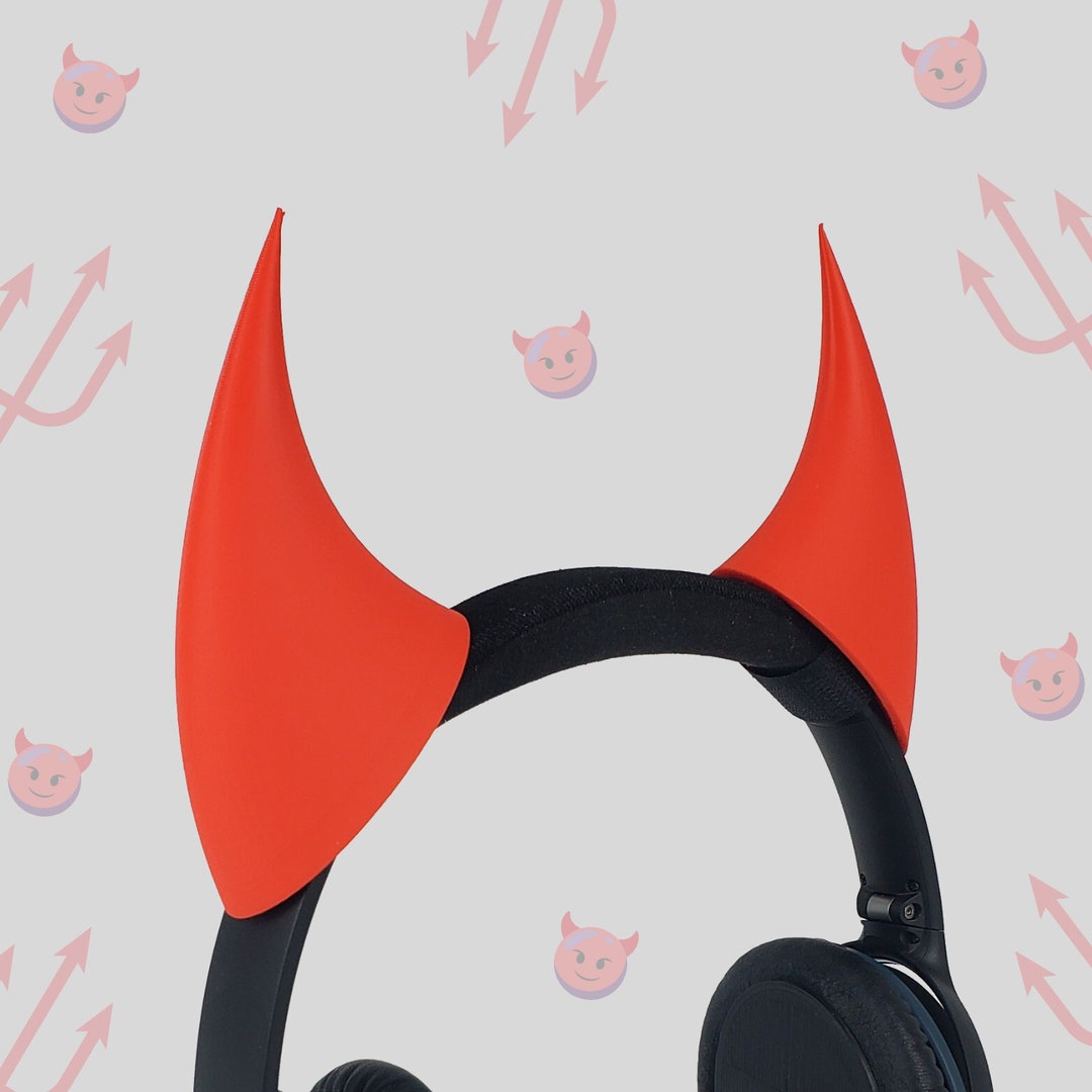 Large Devil Horns for Headset, Live Streaming Props, Lightweight and ...