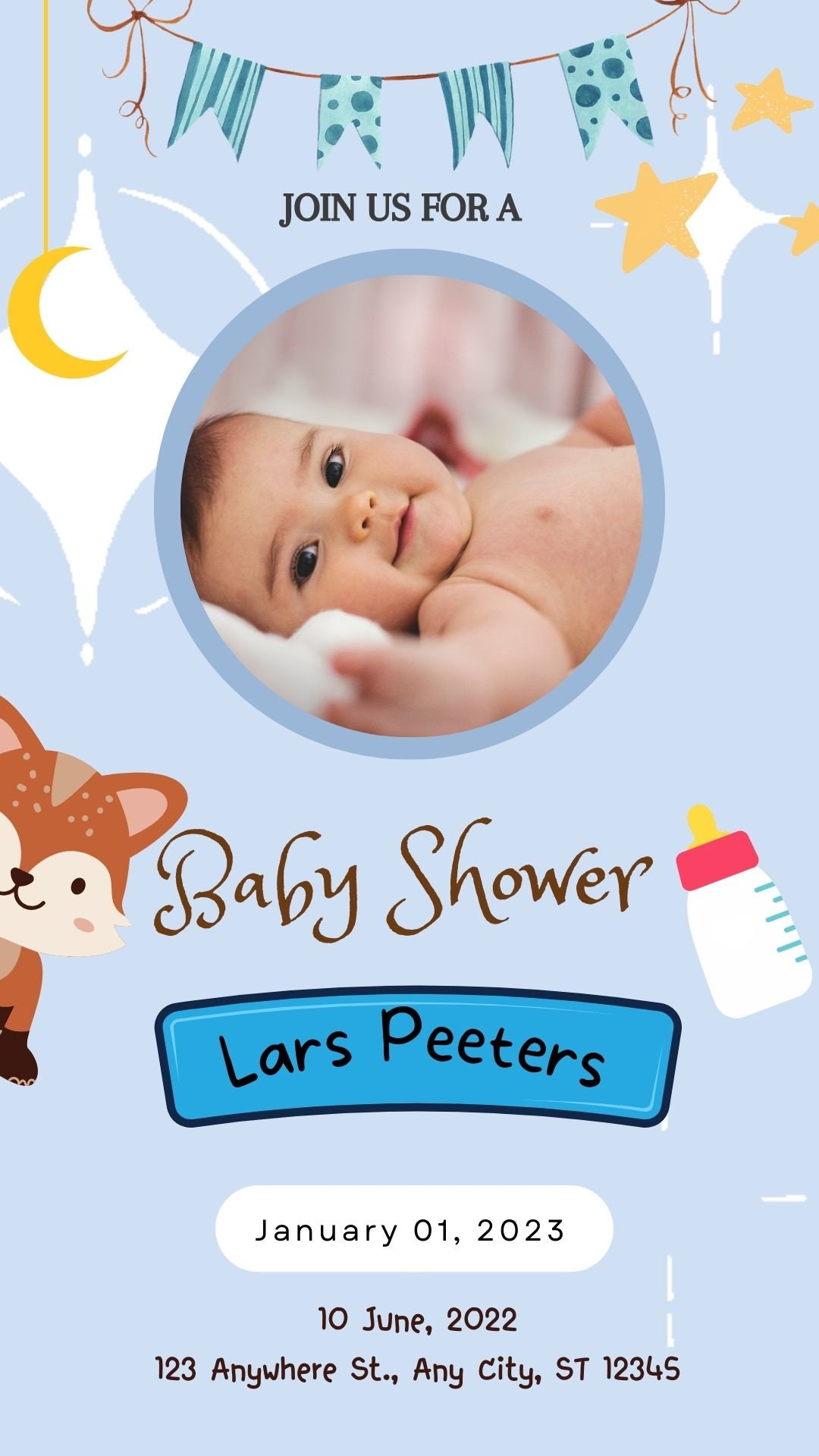 Custom Animated Baby Shower Invitation or Wishing Card Etsy