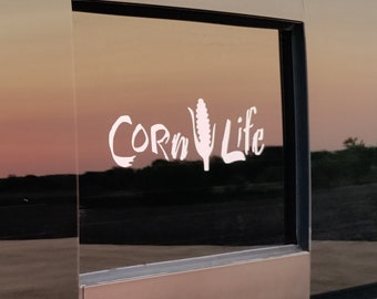 Corn Life vinyl sticker.