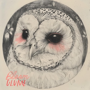 Owl illustration, Owl Decor, Owl art print, Owl drawing, bird art, owl wall art, Storybook art