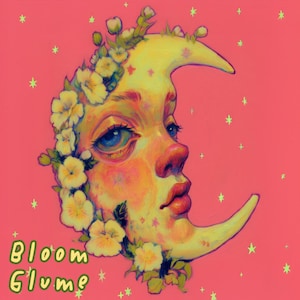 Blooming in Phases Crescent Moon Print | Illustration Art | Cottagecore | Whimsical| Moon with face | pop surreal | Celestial | Fantasy Art