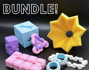 Fidget Bundle - Variety Packs of Fidget Toys, Kids and Adults, Quiet, Fun, Sensory Tools, Gifts, Colorful, Textured, Engaging Gadgets