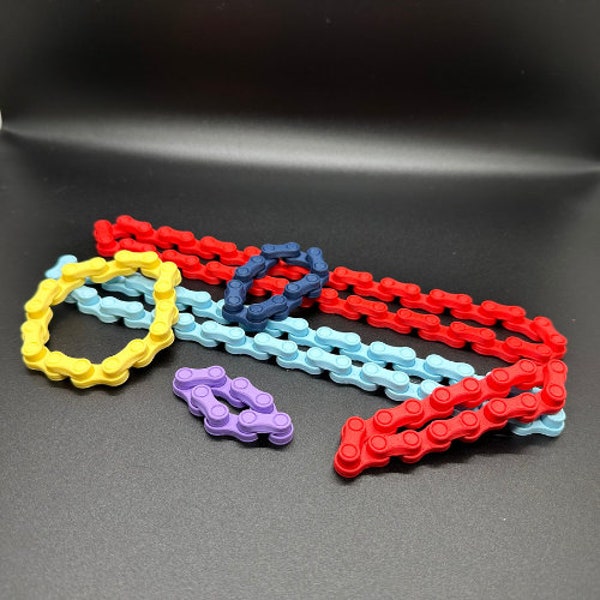 Fidget Chain - Toy for Adults and Kids, Ultra Quiet, Small, Medium, Large, and X-Large Sizes, Colorful, Gift, Fun