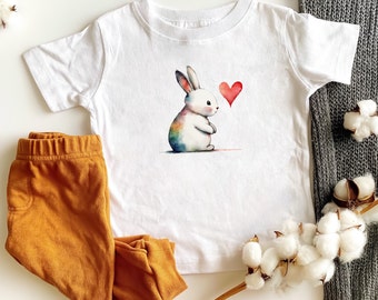 Bunny Tee, Toddler T-shirt,  Boy Tee, Girl Tee, Summer Tee