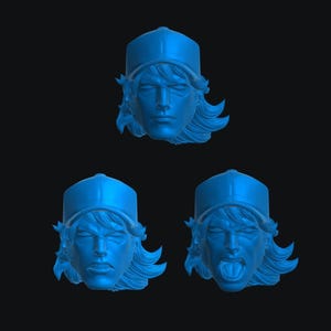 Weaponry Heads (ARS-003A - AGV-003C) [Any Figurine Scale]
