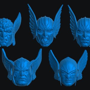 Falcon Guy Heads (HAM-003 – HAM-006) [Any Figurine Scale]