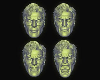Verdant Beacon - Hall Gordan Heads (GLH-006 - GLH-009) [Any Figurine Scale]