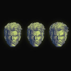 Verdant Beacon Heads (GLH-011A - GLH-011C) [Any Figurine Scale]