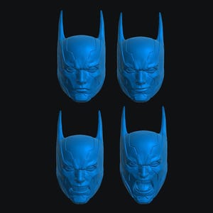 B@man: Farther Heads Set 2 (BAT-010A – BAT-010D) [Any Figurine Scale]