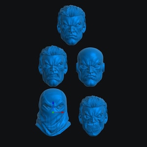 Penalizer Heads (PUN-007A - PSY-007E) [Any Figurine Scale]