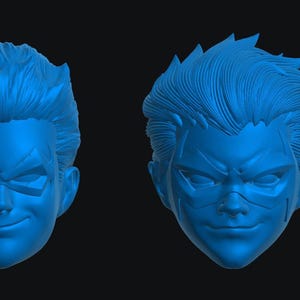 Stylized Sparrow Sidekick Damien Wine Head Set 3 (DAM-003 - DAM-004)  [Any Figurine Scale]
