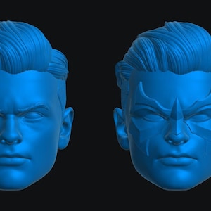 Sparrow Sidekick Damien Wine Head Set 1 (DAM-001A, DAM-001B)  [Any Figurine Scale]
