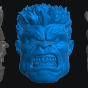 Green Brute Head (HUL-007) [Any Figurine Scale]