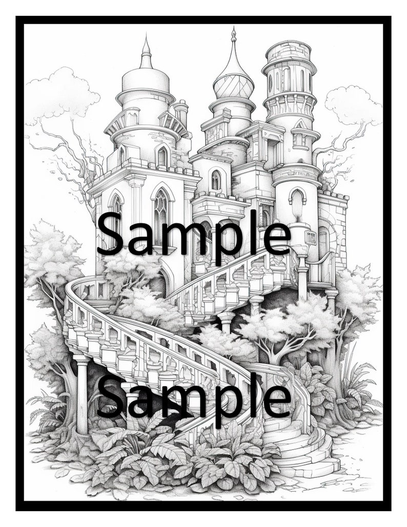 Art Nouveau DIGITAL Coloring Pages, 124 Pgs, Intricate Printable Stress ...