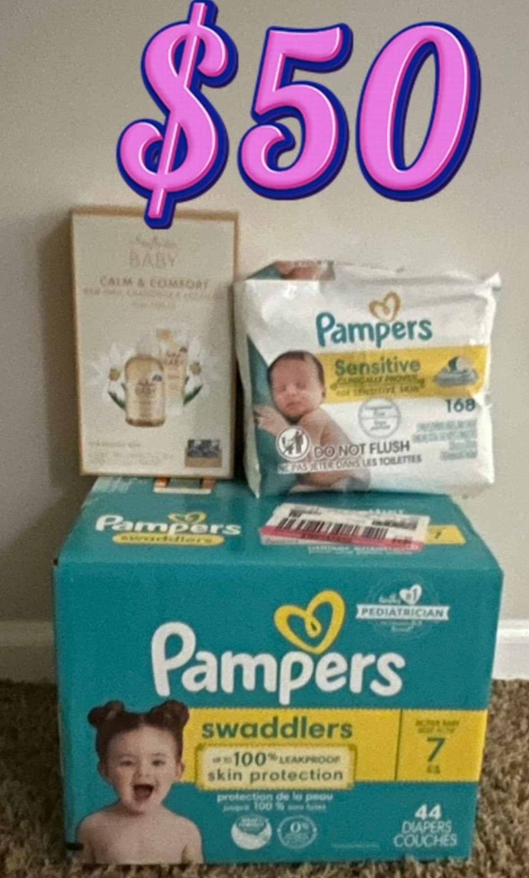 Pampers Size 7 Diaper Bundle Etsy