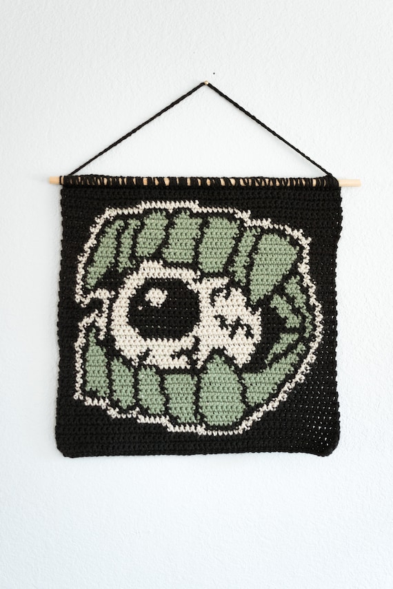 Vampire Eyeball Tapestry Crochet Pattern / Wall Hanging / Weird