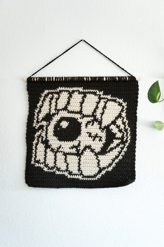 Vampire Eyeball Tapestry Crochet Pattern / Wall Hanging / Weird