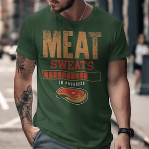 Meat Sweats T Shirt, Funny BBQ Tee, Grill Master Shirt, Barbecue Humor Shirt, Summer Cookout Top, Food Lovers Gift, Meat Lovers Tee