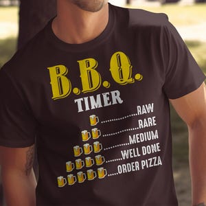 BBQ Beer Lover T-Shirt, Funny BBQ Graphic Tee, Barbecue Party Shirt, BBQ Beer Gift, Grill Master T-Shirt, Beer and Bbq Design