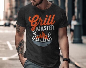 Camiseta de maestro de la parrilla, camiseta con temática de barbacoa, regalo perfecto para barbacoa, camiseta de parrilla de verano, diseño divertido de maestro de la parrilla, camiseta para encender la parrilla