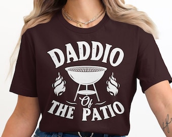 Daddio of the Patio BBQ Grill Master T-Shirt, Funny Barbecue Dad Gift, Men's Summer Grill Shirt, Father's Day BBQ Tee