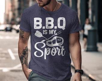 Maglietta grafica divertente BBQ Is My Sport, maglietta regalo perfetta per gli amanti del barbecue, maglietta unica per i maestri della griglia, maglietta da uomo e da donna per barbecue