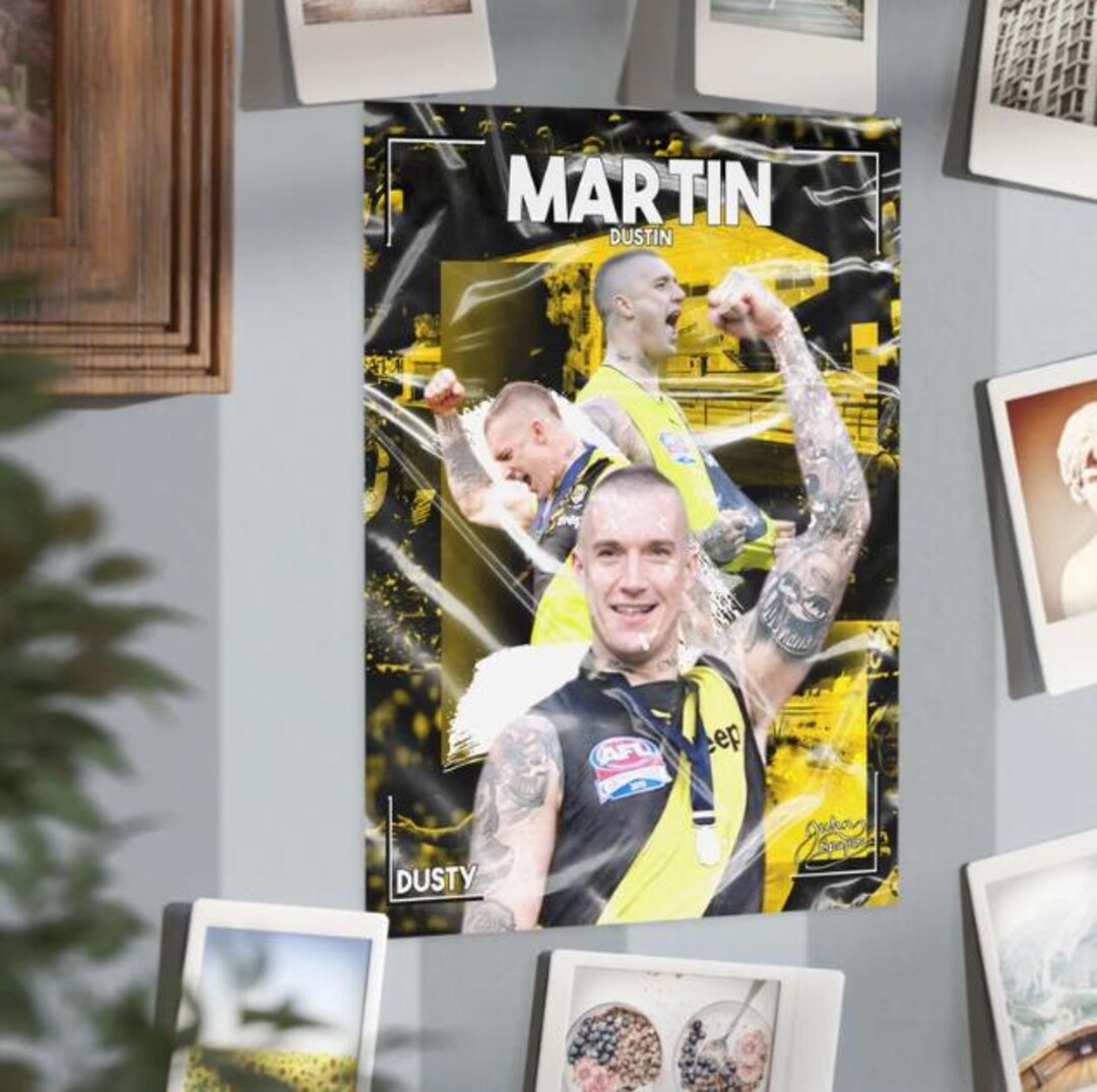 Afl Graphicsgraphics AFL Graphic - Dustin Martin Custom Player Graphic - Richmond Tigers - Etsy