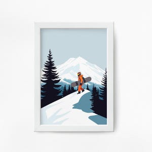 Snowboarder Art | Winter Sport Wall Art | Snowboarding Gift | Winter Sport Poster | Snowboarding Print | Snowboarding Wall Art #MA_ACT_21