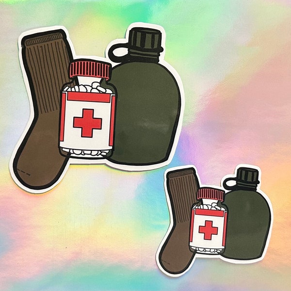 Socks Motrin Water Die-Cut Sticker, Corpsman, Medic, Best Gift, Cute Stickers, Animal Decals, Laptop Stickers, Water Bottle Decal