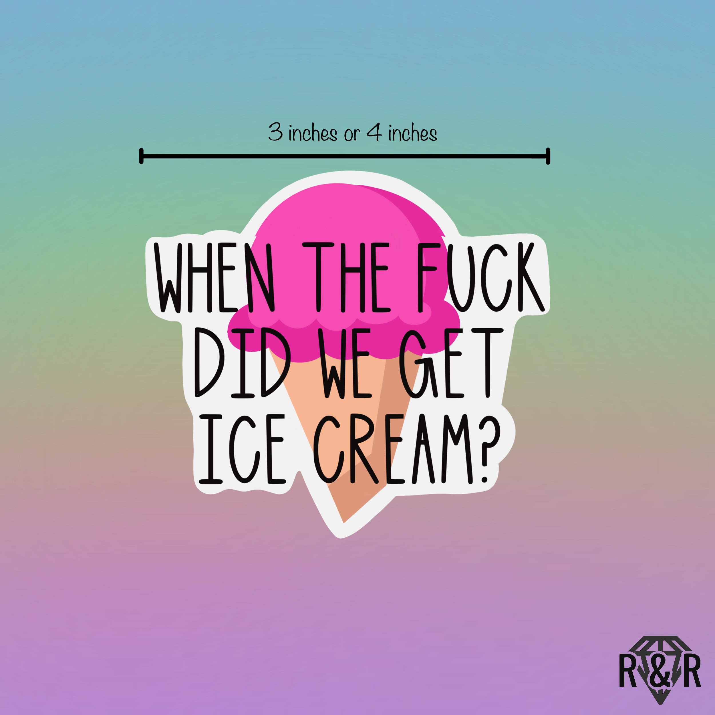 The Ringer When Did We Get Ice Cream When the Fuck Did We Get Ice Cream Sticker the Ringer Throw - Etsy